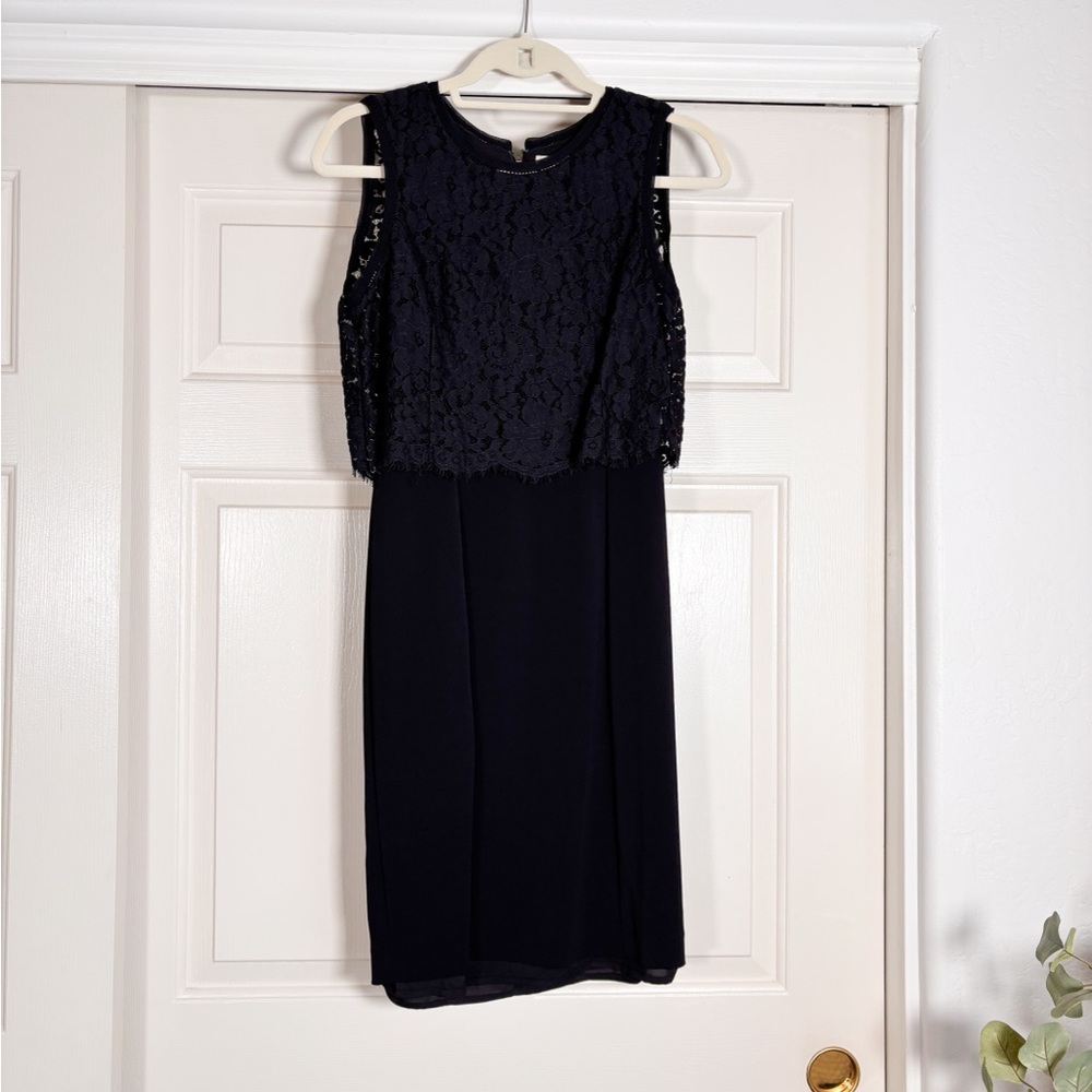 Rebecca Taylor Black Lace Bodycon Sleeveless Dress
